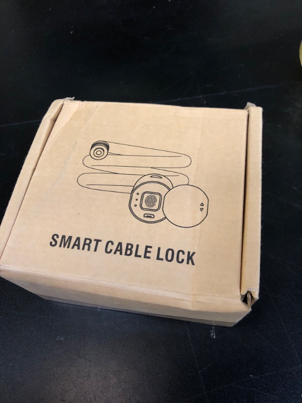 Photo 1 of Cable Lock eLinkSmart Cabinet Lock Fingerprint Bicycle Lock 1.5m Waterproof, Keyless Steel Refrigerator Lock Travel Lock, Furniture Lock Freezer Lock Scooter Lock Bike Lock (NO-App)