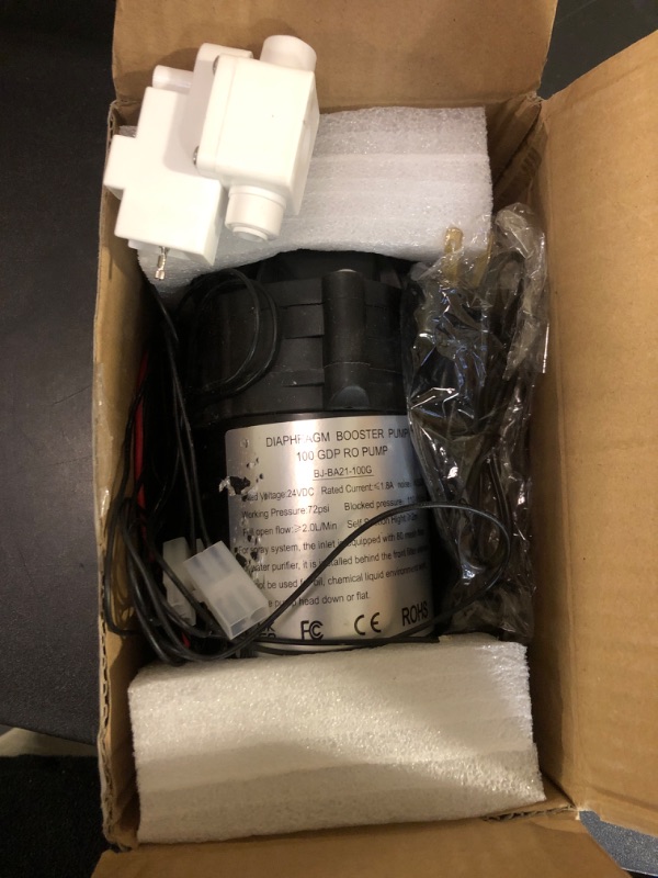 Photo 1 of 2024 Upgraded Betollo 6800 Booster Pump Kit, Suitable for Household Reverse Osmosis Water Filtration System Standards or Manifolds up to 100 GPD,Bring a High-Voltage Switch