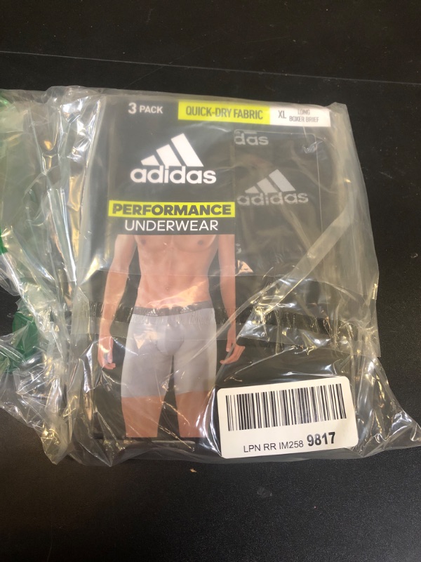 Photo 2 of adidas Men's Performance Long Boxer Brief Underwear (3-Pack) Size XL