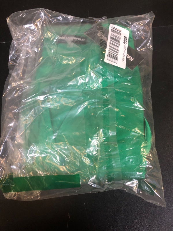 Photo 2 of Karl Lagerfeld Paris Women's Pleated Sleeve Blouse, Kelly Green Size S