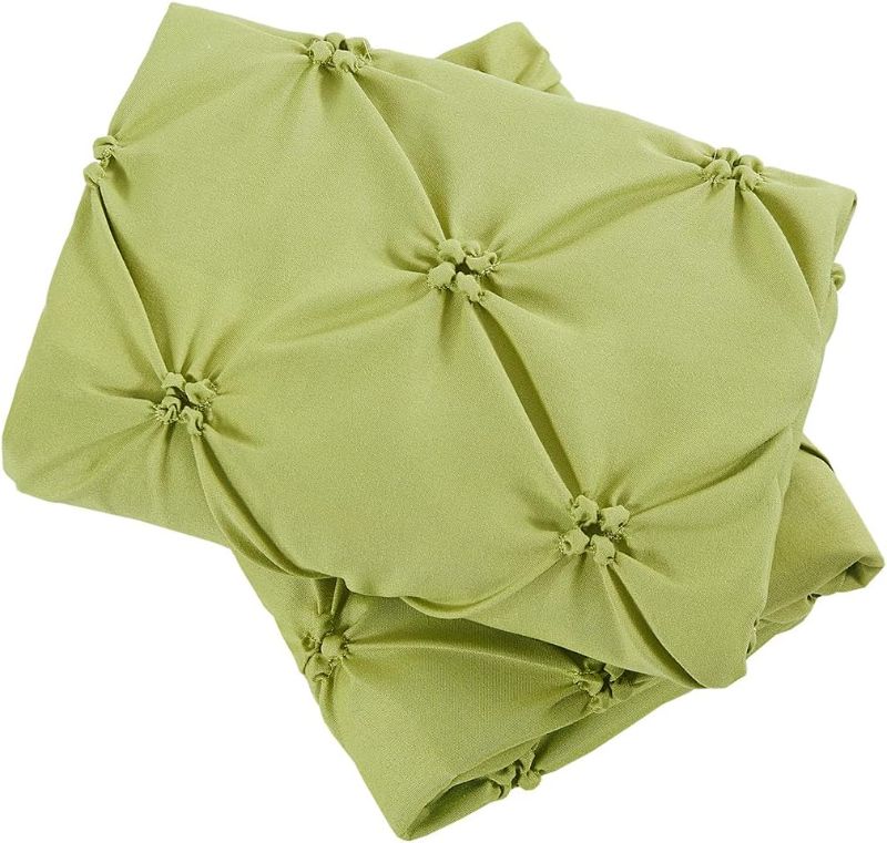 Photo 1 of Vaulia Decorative Euro Pillow Covers, Grass Green 26x26 Square Pillow Shams Set of 2, Microfiber Pinch Pleat Pillowcases