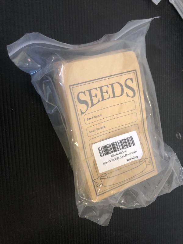 Photo 2 of 150 Pcs Kraft Seed Envelopes, Resealable Seed Packets Envelops Small Self Sealing Seed Saving Envelopes bulk for Collection of Vegetable Flower Seeds, 3.15 x 4.72 Inch, Brown