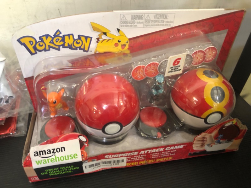 Photo 2 of Pokemon Surprise Attack Poke Ball Battle Game - Charmander #1 W/ Poke Ball Vs. Riolu W/ Repeat Ball
