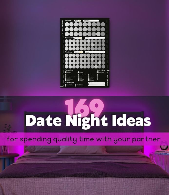 Photo 1 of #THELOVEGAME Scratch Off Poster with 169 Love Tasks - Date Night Ideas and Conversations for Any Couples Build Fun memorise with Your Partner