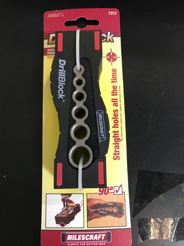 Milescraft 1312 Drill Block Handheld Drill Guide, Drilling Jig for 6