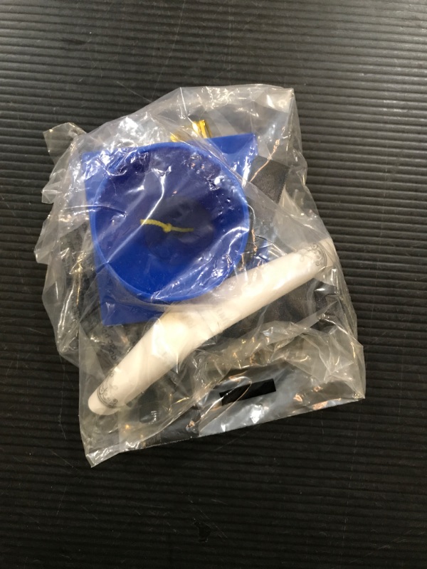 Photo 1 of Blue Plastic Graduation Cap Cake Topper with Large Diploma Cake Topper