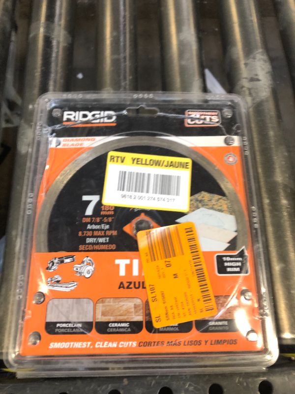 Photo 2 of 7 in. Tile Continuous Rim Diamond Saw Blade
