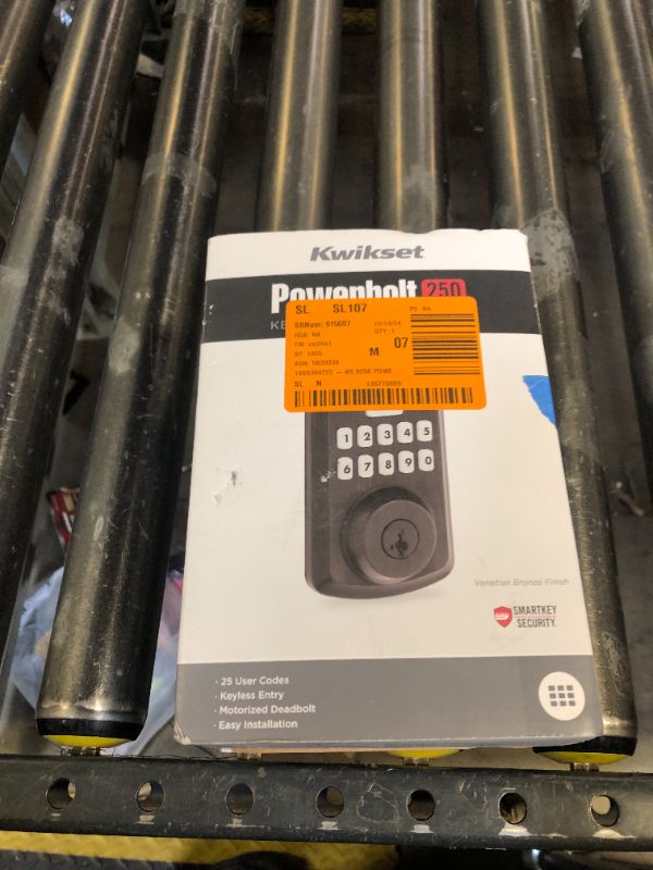 Photo 3 of Kwikset 9250TRS-11PS Transitional Powerbolt 2 Electronic SmartCode Deadbolt SmartKey with RCAL Latch and RCS Strike Venetian Bronze Finish