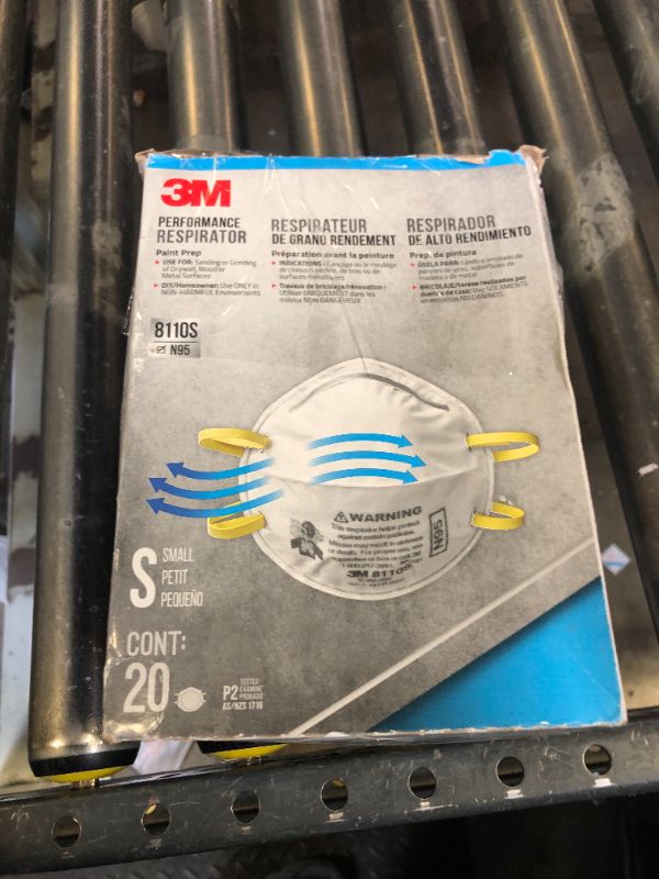 Photo 2 of 3M-Commercial Tape Div 8110S N95 Particulate Respirator, Half Facepiece - Small
