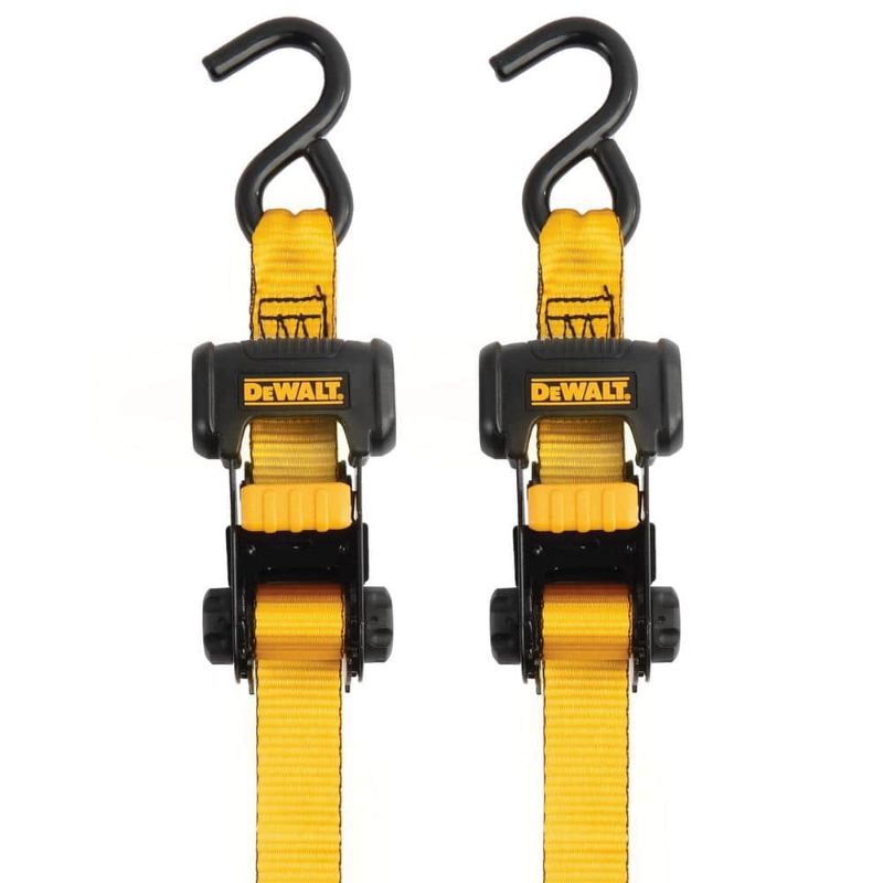 Photo 1 of 1.25 in. X 16 Ft. Ratchet Tie-Down Straps 3000 Lbs. Break Strength (2-Pack)
