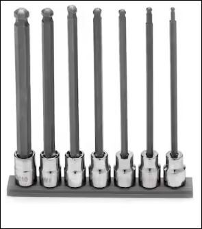 Photo 1 of Long Ball End Bit Socket Set Metric (7-Piece)
