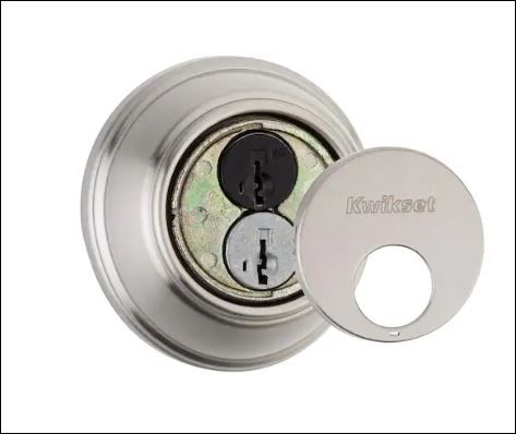 Photo 1 of 816 Series Satin Nickel Single Cylinder Key Control Deadbolt featuring SmartKey Security