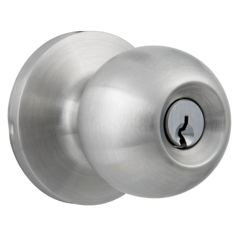 Photo 1 of Light Duty Commercial Storeroom Knob, UL 3-Hr Fire, ANSI Grade 2, Satin Chrome Finish
