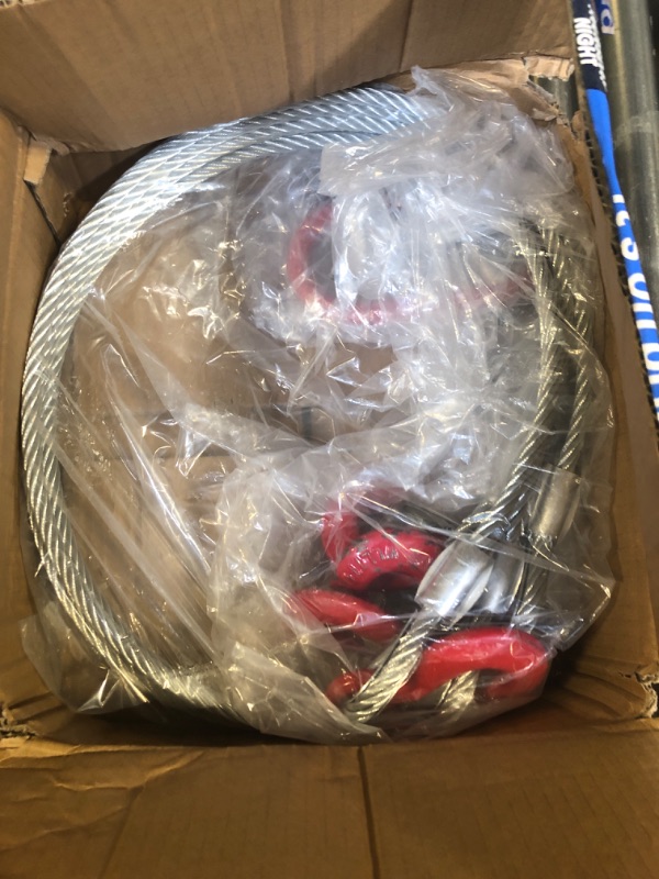 Photo 1 of 4 Leg Wire Rope Sling 1/2Inch X 5 Ft Wire Rope 6610lb 3.0Ton Vertical Rated Capacity 4 Leg with Sling Hooks Heavy Duty Rigging Cable for Lifting and Towing?3ton?