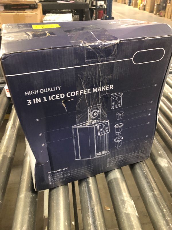 Photo 3 of KIDISLE Hot & Iced Coffee Maker with Bold Setting, Single Serve Coffee Maker for K Cup and Grounds, 6-14 Oz Brew Sizes, 50 Oz Removable Water Tank, One Cup Coffee Machine with Reusable Filter, White