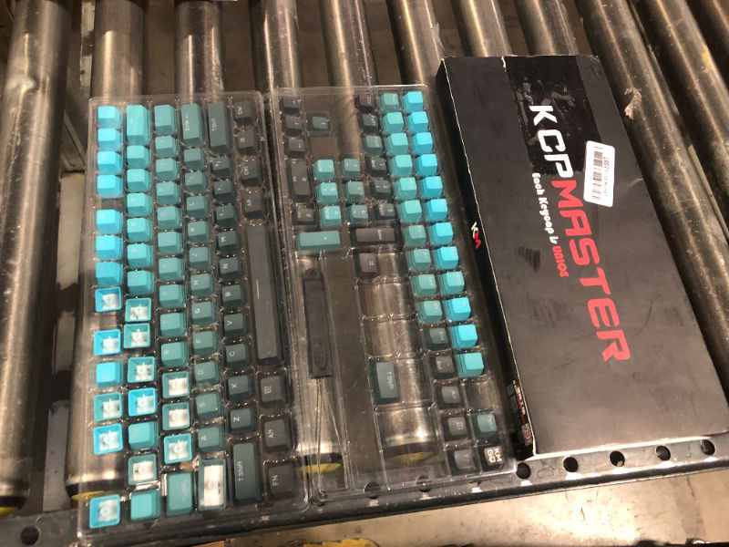Photo 1 of mintcaps PBT Doubleshot Keycaps Gradient Cyan Backlit OEM Profile Shine Through Keycaps Set 123 Keys Custom Keyboard Keycaps for 60% 65% 75% 100% Cherry Gateron MX Switches Mechanical Keyboard
