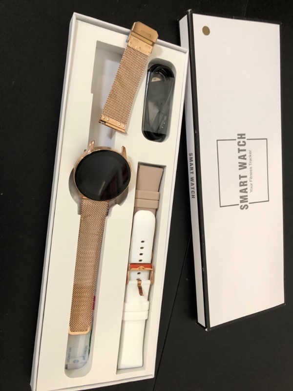 Photo 1 of 1pc---Iaret Smart Watch for Women (Answer/Make Call), Fitness Tracker for Android and iOS Phones Waterproof Smartwatch with 1.32" HD Full Touch Screen AI Voice Control Heart Rate Sleep Monitor Pedometer
