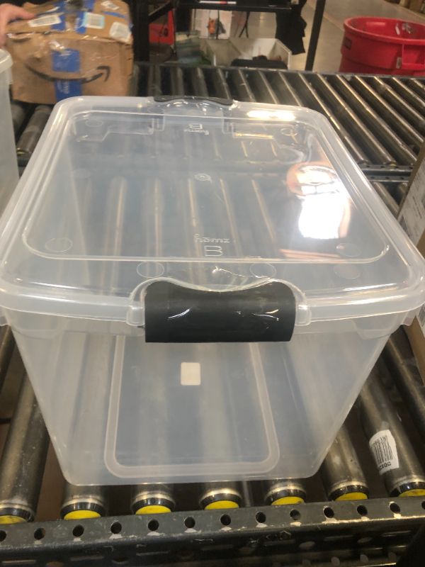 Photo 2 of Clear Plastic Storage Bins with Latching Lid