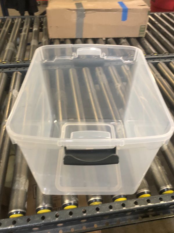 Photo 2 of Clear Plastic Storage Bins with Latching Lid