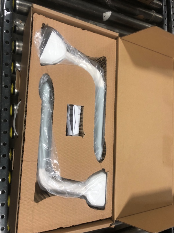 Photo 1 of EASYWOW Toilet Safety Rails, Toilet Safety Frame with Flip Up Non-Slip Armrest - Fits Compact Bathroom, Heavy Duty 280lbs Toilet Handle Bars for Elderly, Handicap, Pregnant