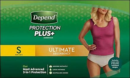 Photo 1 of Depend Protection Plus Ultimate Underwear for Women Small