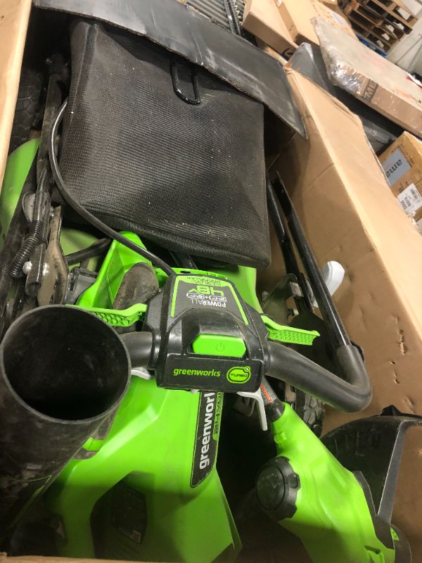 Photo 2 of Greenworks 2 x 24V 21" Brushless Cordless (Self-Propelled) Lawn Mower + Blower (320 CFM) + 12" String Trimmer, (2) 5.0Ah Batteries and Charger Included (125+ Compatible Tools)