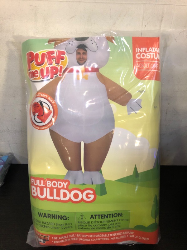 Photo 2 of Spooktacular Creations Halloween Inflatable Costumes Adults, Men Bulldog Blow Up Costume, Puppy Inflatable Suit Full Body for Halloween Costume Cosplay Themed Parties