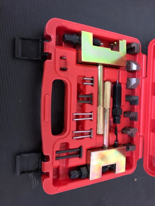 Photo 1 of Yuesstloo Engine Timing Chain Removal Installer Tool Kit, Camshaft Riveting Tool, Compatible with Mercedes Benz M271 M272 M273 M274 M276, with Carrying Case & Gloves