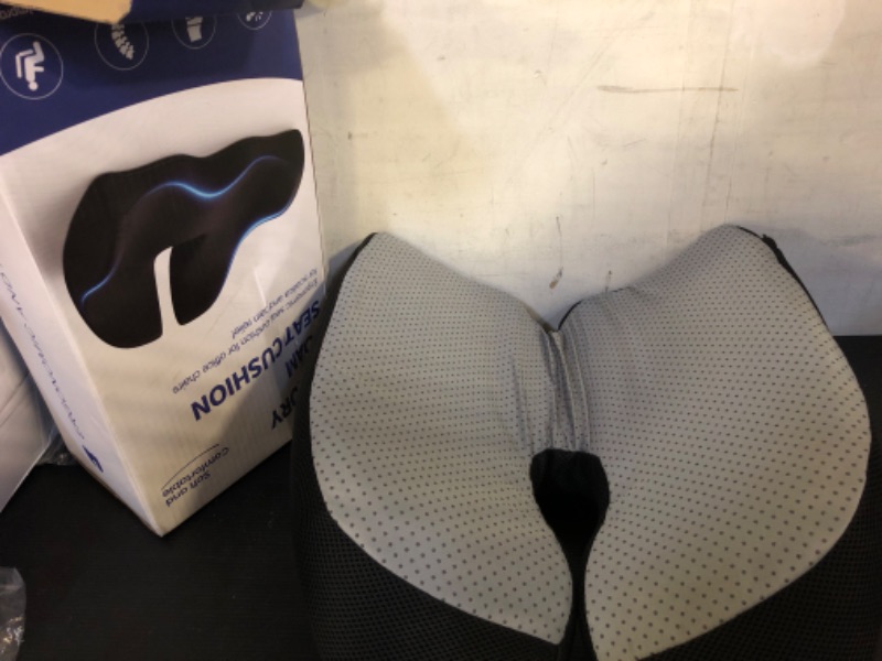 Photo 1 of Benazcap X Large Memory Seat Cushion for Office Chair Ergonomic Cushions Butt Pillow for Pressure Relief Sciatica & Pain Relief Memory Foam for Long Sitting for Gaming Chair and Car Seat