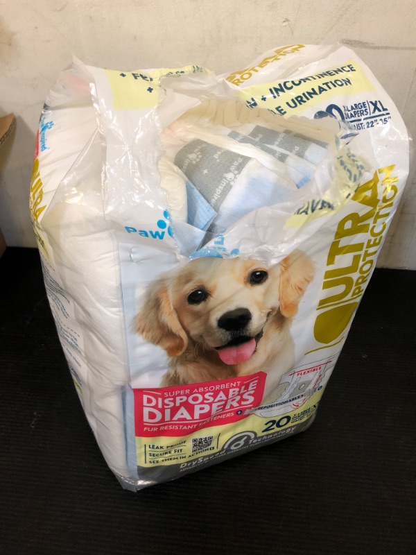 Photo 3 of XL---Paw Inspired Disposable Dog Diapers | Female Dog Diapers Ultra Protection | Diapers for Dogs in Heat, Excitable Urination, or Incontinence  