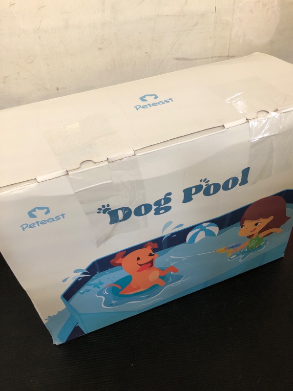 Photo 3 of Portable and Foldable Dog Pool?71" Lx39 Wx12 D Extra Large Pet Bathtub for Puppy Medium Large Dogs?Unique Octagonal Design for Stability Use Indoor Outdoor