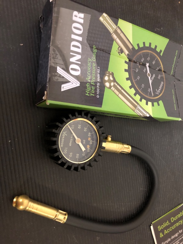 Photo 2 of Vondior Tire Gauge - 0-100 PSI Heavy Duty Tire Pressure Gauge. Certified ANSI Accurate