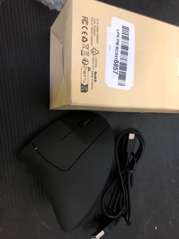 Photo 1 of TECKNET Ergonomic Mouse, Rechargeable Vertical Ergo Mouse Wireless, Silent 2.4GHz 6 Buttons Optical Carpal Tunnel Mouse, 5 Adjustment Levels, Up to 4800DPI Wireless Mouse for Laptop, Desktop, PC