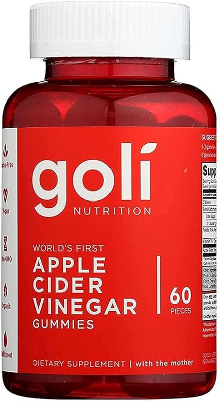 Photo 1 of Goli Apple Cider Vinegar Gummy Vitamins - 60 Count - Vitamin B12, Gelatin-Free, Gluten-Free, Vegan & Non-GMO
--- EXp. 07/2025