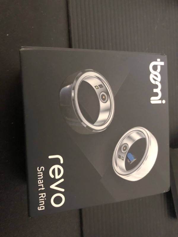 Photo 4 of bemi Revo Smart Ring - Fitness Ring Health Tracker - Sleep Tracking - Heart Rate Monitor - IP68 Waterproof - 400mah Docking Station Powerbank - White (5)