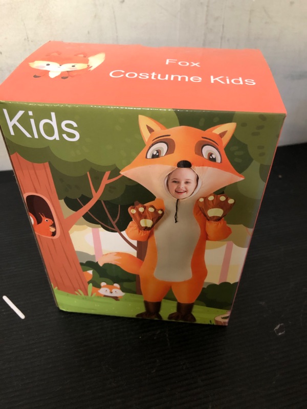 Photo 2 of Inflatable Costumes for Kids Fox Costume Halloween Blow Up Fox Costumes Animals Suit for Boys Girls Cartoon Cosplay Party