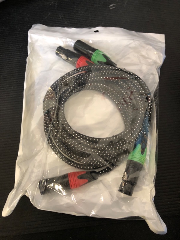 Photo 2 of GeoHN.G XLR Cables, XLR Microphone Cables 6ft 4 Packs, 3-Pin Premium Balanced Shielded XLR Speaker Cable Male to Female Balanced Mic Patch Cord