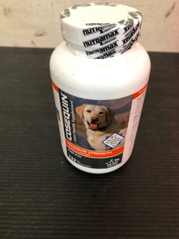 Photo 2 of exp date 02/2028---Nutramax Laboratories Cosequin Maximum Strength Joint Health Supplement for Dogs - With Glucosamine, Chondroitin, and MSM, 132 Chewable Tablets