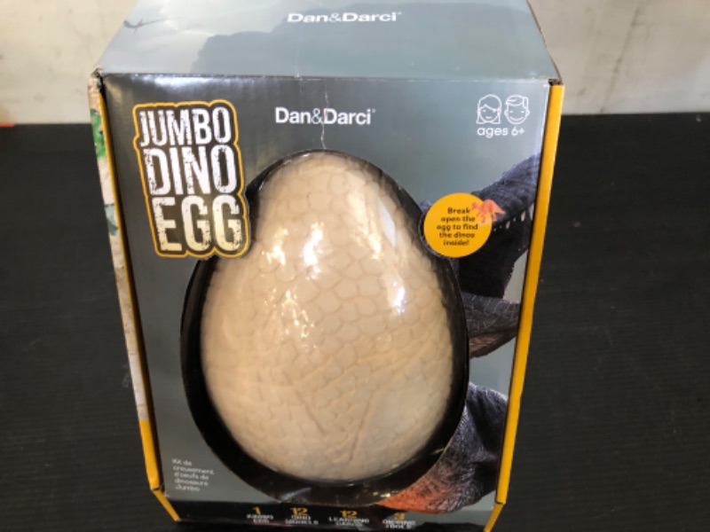 Photo 2 of Jumbo Dino Egg - Unearth 12 Unique Large Surprise Dinosaurs in One Giant Filled Egg - Discover Dinosaur Archaeology Science STEM Crafts Gifts for Boys & Girls 