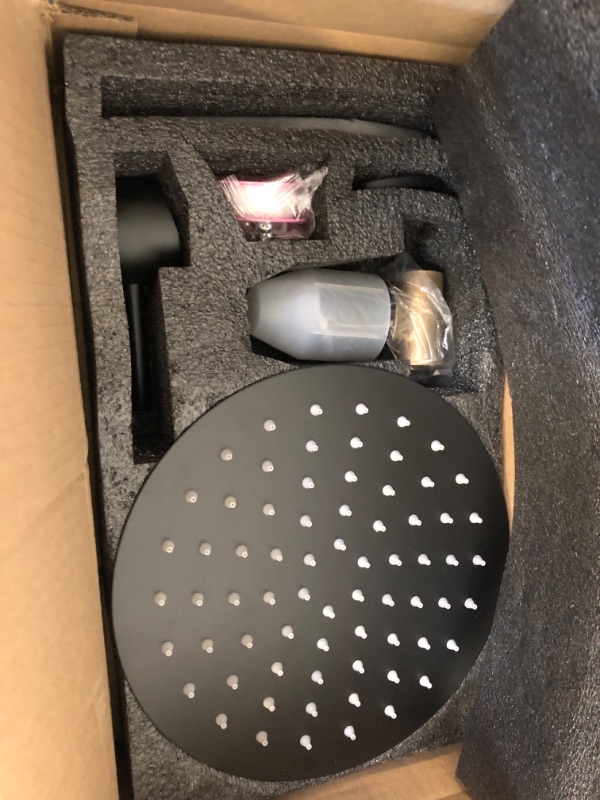 Photo 1 of 8 Inch Shower System, Wall Mounted Matte Black Shower Heads, Rain Shower Head with Handheld Spray Combo, High Pressure Showerhead Shower Faucet Set with 60" Hose