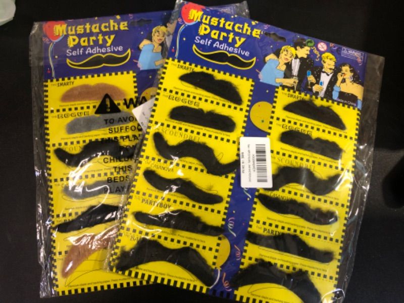 Photo 2 of 2 pack 48PCS Novelty Fake Mustaches