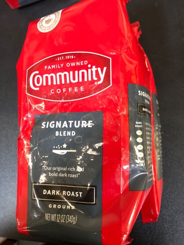 Photo 2 of 2 Pack Community Coffee Premium Ground Coffee, Signature Blend, Dark Roast, 12 Ounce Signature Blend 12 Ounce (Pack of 2)