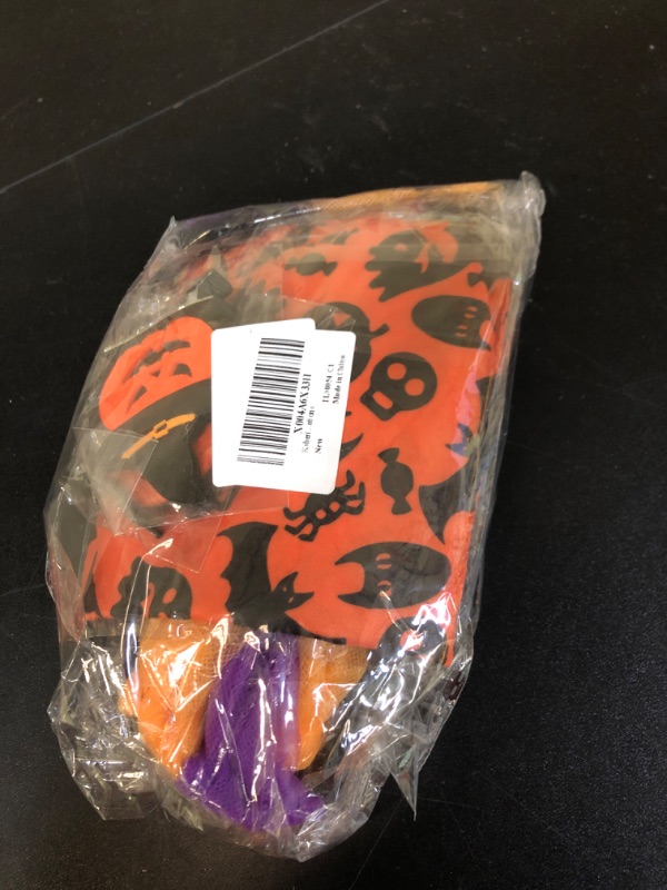 Photo 2 of Ksheria 4 Pieces Halloween Pet Costume Set Includes 1pcs Little Dress,1pcs Bat-Pumpkin Dog Bandanas and 2 Bobby Pins for Pets Cats Dogs Halloween Decorations (Pumpkin Style)