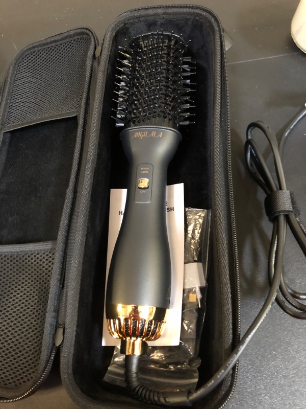 Photo 2 of 110~250V Dual Voltage Hair Dryer Brush for International Travel, EU/UK Plug Adapter & Travel Case Included, Europe Travel Essentials for Women