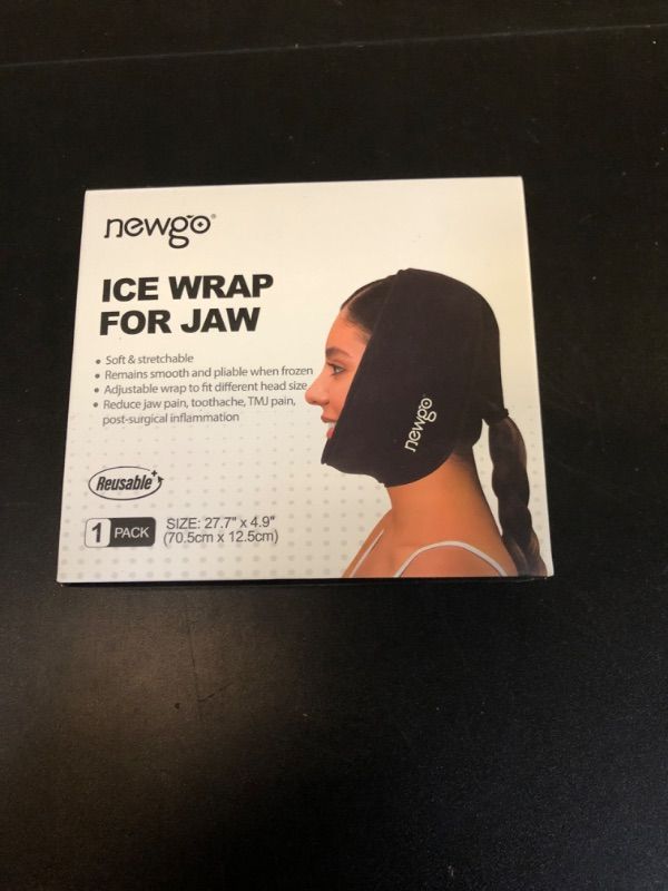 Photo 2 of NEWGO Wisdom Teeth Ice Pack Head Wrap for TMJ, Face Ice Pack Hot Cold Therapy Jaw Ice Pack Pain Relief for Chin, Head, Oral and Facial Surgery - No Hard Inserts