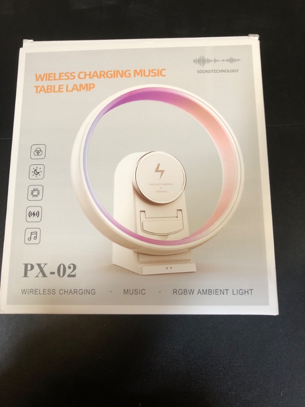 Photo 2 of PLUWEL Wireless Charging Night Light, Bluetooth Speaker with Portable Charging Bedside Lamp, 3000mAh Built in Battery, Kids Gift for Teen