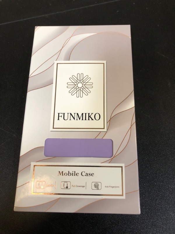 Photo 2 of FUNMIKO Compatible with iPhone 14 Pro Max Case with Screen Protector,Silky Liquid Silicone Case, Scratch Proof Soft Microfiber Lining,Slim Fit Shockproof Protective Phone Case 6.7",Grace Purple