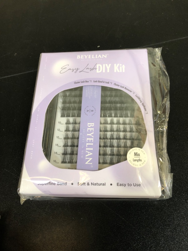 Photo 2 of BEYELIAN Lash Extension Kit D+ Curl Cluster Lashes Kit with 156 Pcs Lash Clusters, Cluster Lashes Bond and Seal, Clusters Lash Glue Remover Easy to Apply at Home (Style3+Style5)