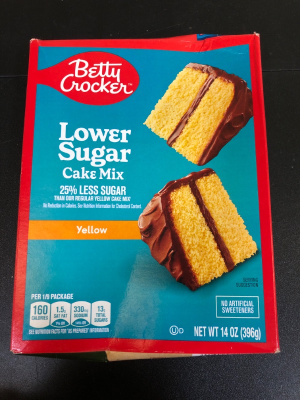 Photo 2 of Betty Crocker Lower Sugar Yellow Cake Mix, No Artificial Sweeteners, 14 oz BB: 11/13/2024