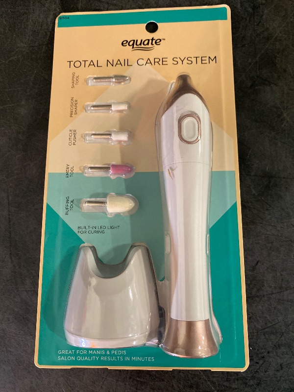 Photo 2 of Equate Beauty Brand, Total Nail Care System, 5 Interchangeable Attachments, Neutral Color